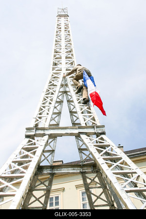 Eiffel-torony Budapesten-stock-foto