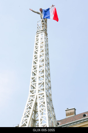 Eiffel-torony Budapesten-stock-foto