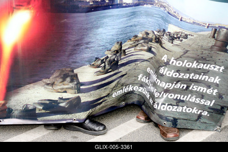 A holokausztra emlékeztek-stock-foto