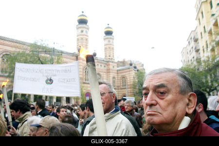 A holokausztra emlékeztek-stock-foto