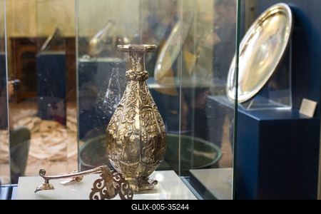 Sajtótájékoztató a Seuso kincsek visszaszerzéséről-stock-foto