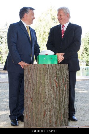 A felújított margitszigeti szőkőkút átadása-stock-foto