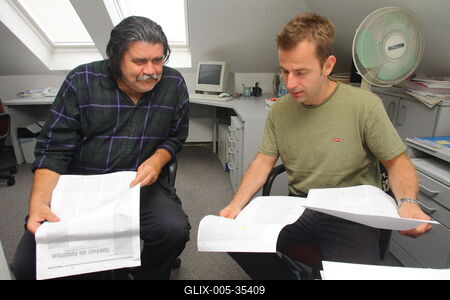 Kovács Zoltán és Grecsó Krisztián-stock-foto