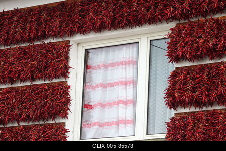 Paprikaház Tihanyban-stock-foto