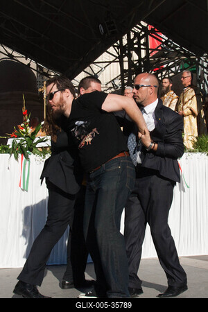 Szent mise és Szent Jobb körmenet-stock-foto