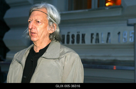 Leleplezték Hősök falát a Terror Házánál-stock-foto