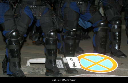 Zavargások a Kossuth téren-stock-foto