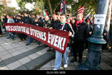 56-ra emlékeznek a Hatvanégy Vármegye Mozgalom aktivistái-stock-foto