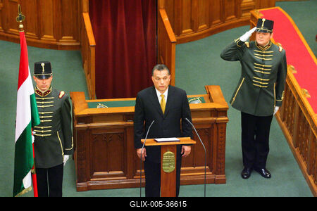 Az Orbán-kormány eskütétele-stock-foto