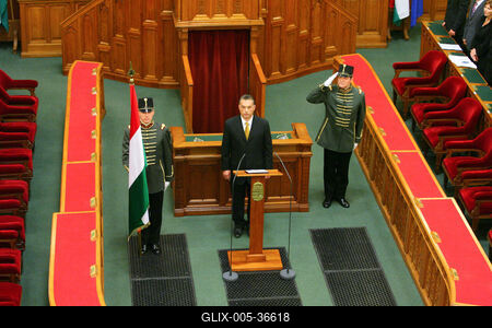 Az Orbán-kormány eskütétele-stock-foto