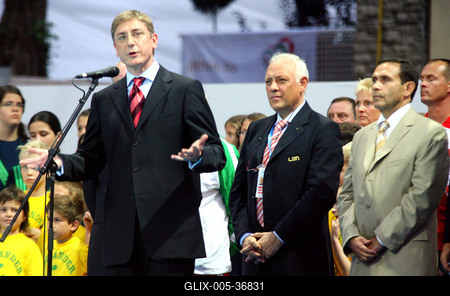 Úszó EB megnyitó-stock-foto