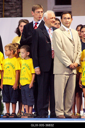 Úszó EB megnyitó-stock-foto