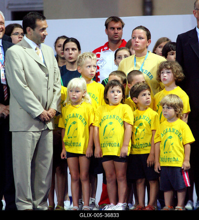 Úszó EB megnyitó-stock-foto