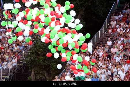 Úszó EB megnyitó-stock-foto