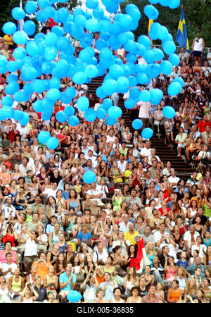 Úszó EB megnyitó-stock-foto