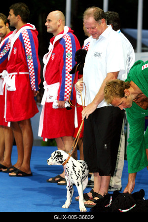 Úszó EB megnyitó-stock-foto