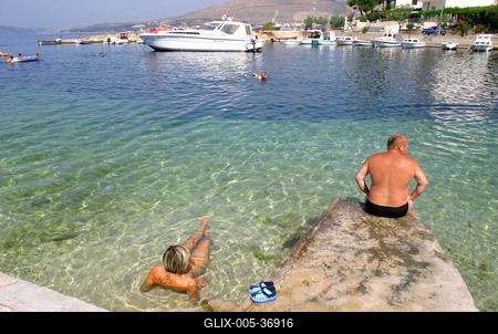 Ciovo-sziget, Horvátország-stock-foto