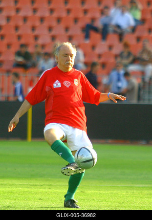 Színész újságí foci-stock-foto