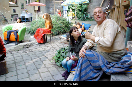 Noé bárkája egy pesti bérházban-stock-foto