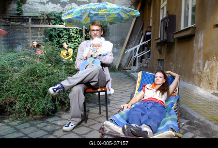 Noé bárkája egy pesti bérházban-stock-foto