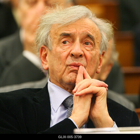 Elie Wiesel Budapesten-stock-foto