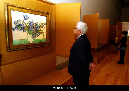 A kulturális miniszter megnyitotta a Van Gogh-kiállítást-stock-foto