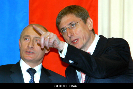 Putyin Budapesten-stock-foto