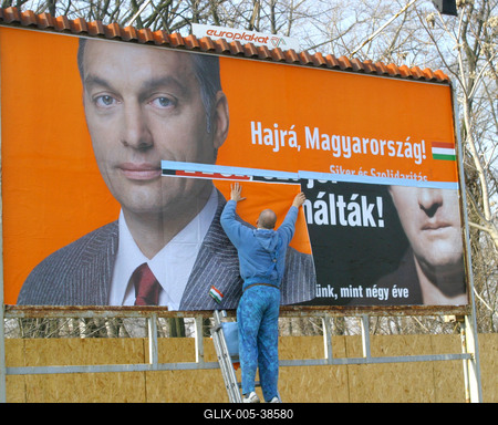 Választási plakát-stock-foto