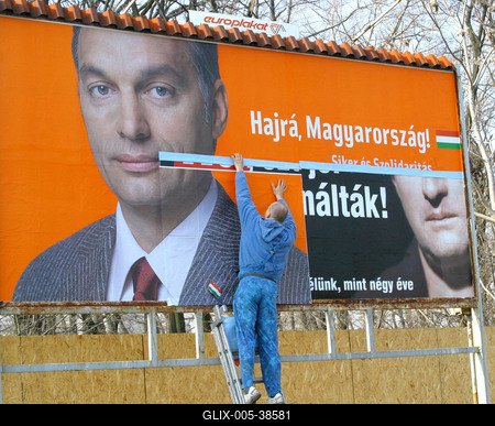 Választási plakát-stock-foto