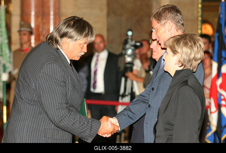 Állami kitüntetések augusztus 20-a alkalmából-stock-foto