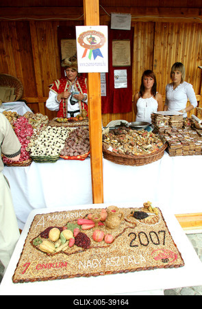 Magyarok Nagy Asztala gasztronómiai fesztivál-stock-foto