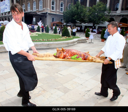 Magyarok Nagy Asztala gasztronómiai fesztivál-stock-foto