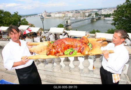 Magyarok Nagy Asztala gasztronómiai fesztivál-stock-foto