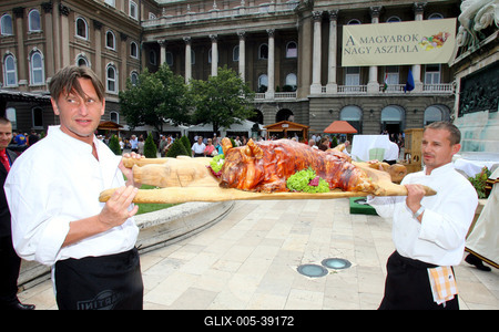 Magyarok Nagy Asztala gasztronómiai fesztivál-stock-foto