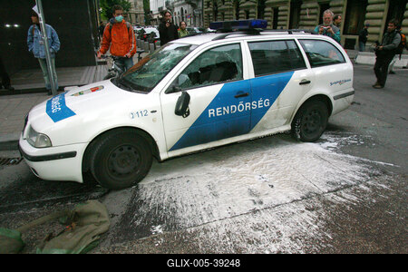 Újabb zavargások Budapesten-stock-foto