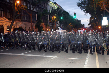 Újabb zavargások Budapesten-stock-foto