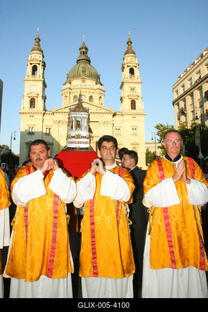 Szent Jobb körmenet-stock-foto