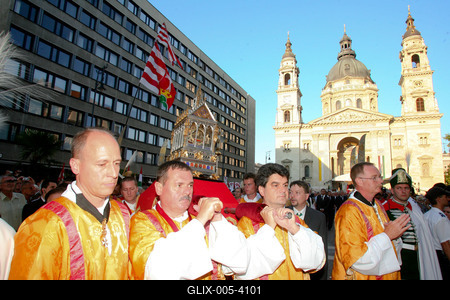 Szent Jobb körmenet-stock-foto