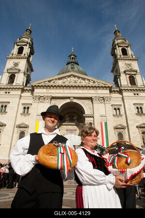 Augusztus 20-i ünnepségek Budapesten-stock-foto