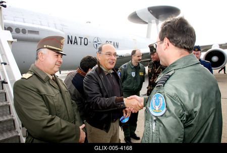 AWACS repülőgép teszteli az új légiirányító rendszert Kecskeméten-stock-foto