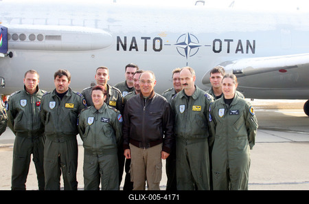 AWACS repülőgép teszteli az új légiirányító rendszert Kecskeméten-stock-foto