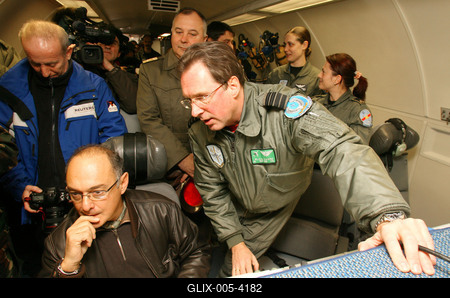 AWACS repülőgép teszteli az új légiirányító rendszert Kecskeméten-stock-foto
