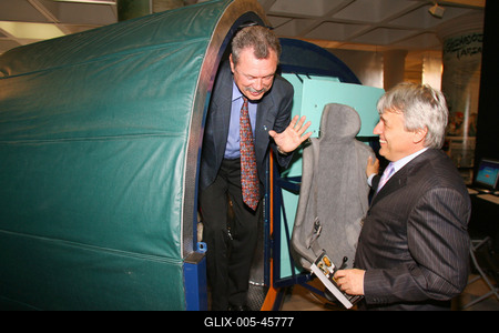 Ötven éves az űrkorszak - kiállítás a Közlekedési Múzeumban-stock-foto