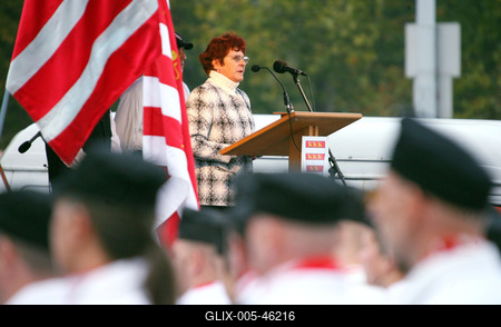 Gyerekeket is avatott a Magyar Gárda-stock-foto