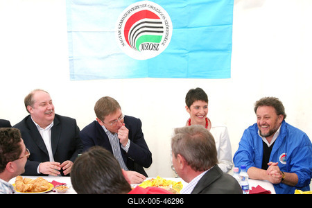 Tömegek a városligeti majálison-stock-foto