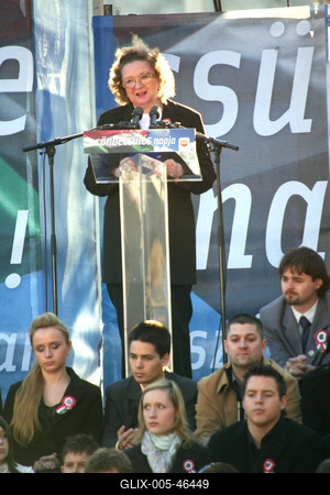 A Fidesz ünnepi nagygyűlése az Erzsébet-hídnál-stock-foto