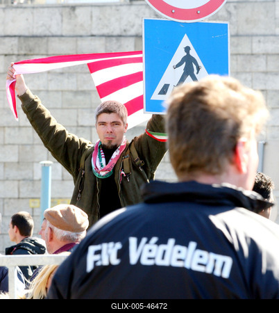 Ünnepi megemlékezés a Petőfi szobornál-stock-foto