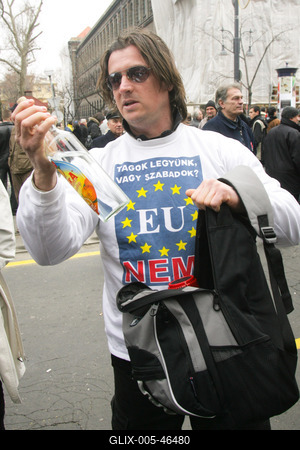 Március 15. - Ünnepségek és rendzavarás a Nemzeti Ünnepen-stock-foto