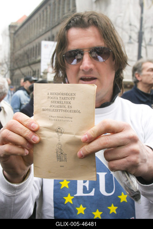 Március 15. - Ünnepségek és rendzavarás a Nemzeti Ünnepen-stock-foto