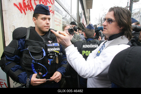 Március 15. - Ünnepségek és rendzavarás a Nemzeti Ünnepen-stock-foto